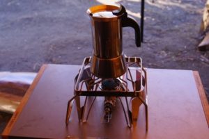 粕川オートキャンプ場 朝はビーナスでコーヒーを