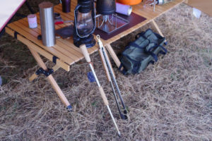 粕川オートキャンプ場 耐熱シートとジャイアントカプリコ