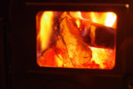サーカスTCに設置したウッドストーブサイドヴューMの火入れ式