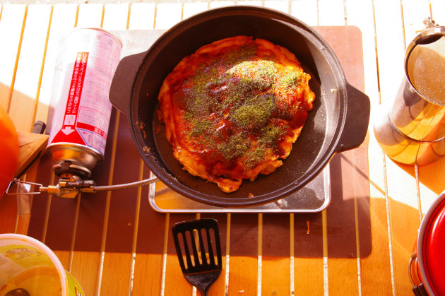 ささゆりの湯キャンプ場 ソロキャンプでお好み焼きを簡単に作るには おっさんソロキャンプ道