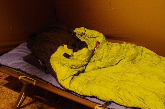 冬キャンプの寝袋