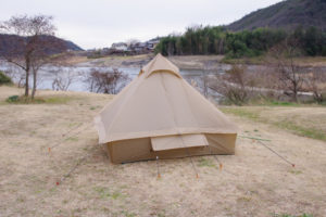 DOD ショウネンテントをソロキャンプで初張り