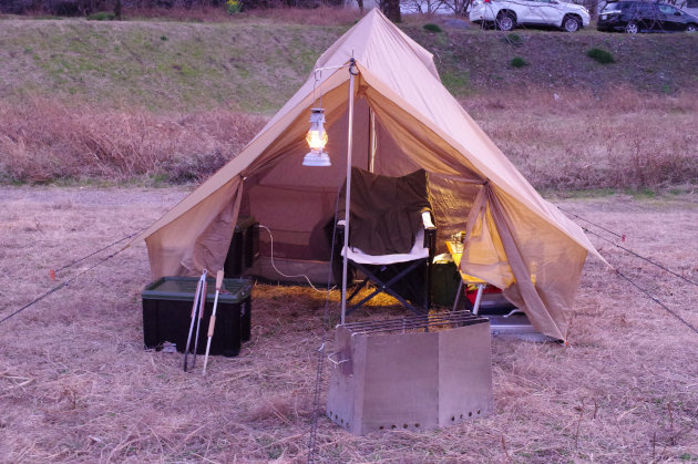 DODショウネンテント 冬キャンプのテント内レイアウトを紹介