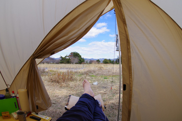 DODショウネンテント 冬キャンプのテント内レイアウトを紹介 | おっさんソロキャンプ道