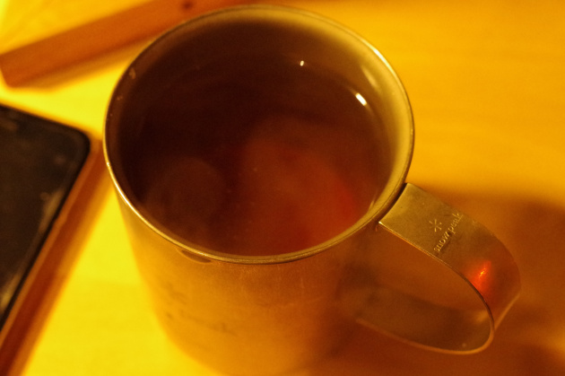 ショウガ紅茶で暖まる