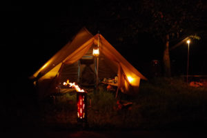 夜は中華鍋で楽しんだ粕川オートキャンプ場でのソロキャンプ