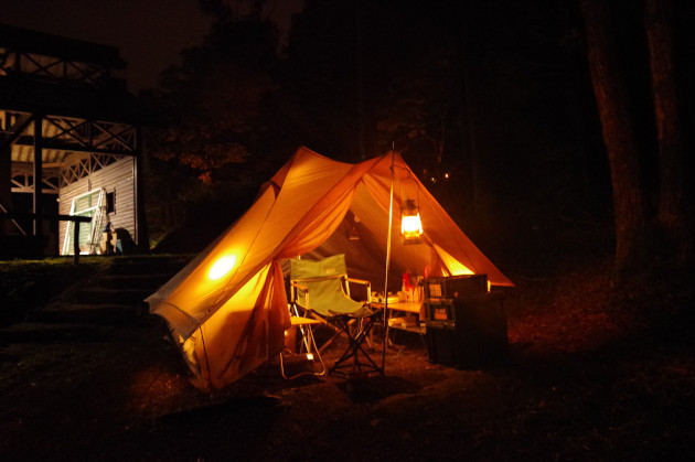 3日目飛騨市森林公園キャンプ場の夜