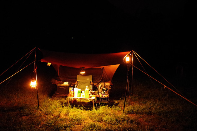 夜のソロキャンプ