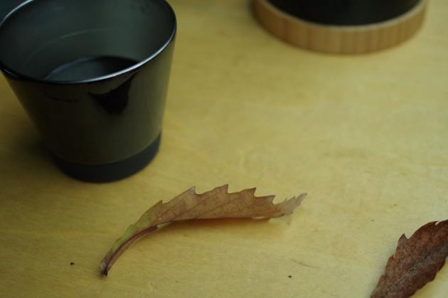 コーヒと落ち葉