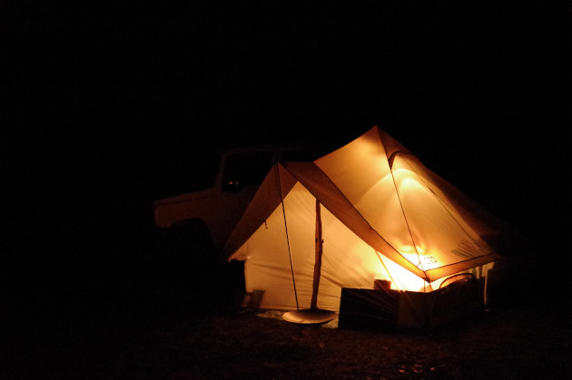 真っ暗なキャンプ場