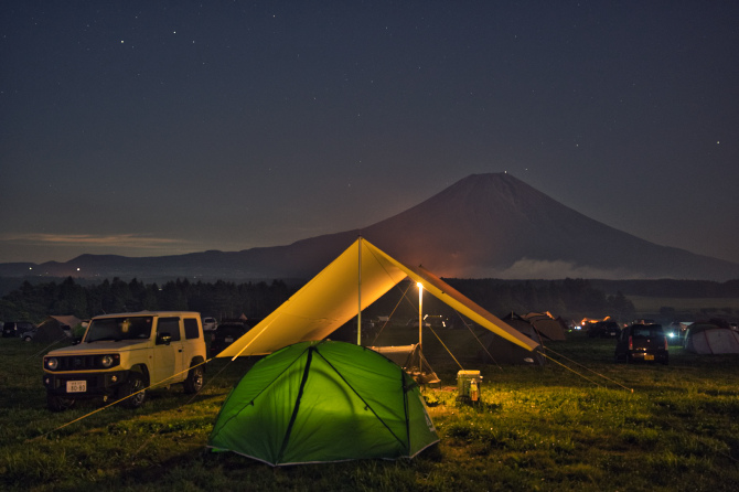 ふもとっぱらで富士山の絶景を眺めたい夫婦の夏キャンプ 第一話