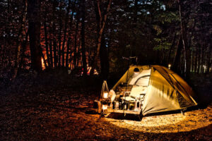 台風一過のひるがの高原キャンプ場でソロキャンプ
