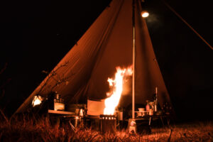 TCタープのダイヤモンド張りで泊まってみた晩秋のソロキャンプ