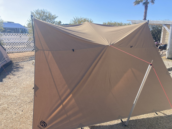 アウトドア テント/タープ ソロキャンプに良し!! GOGlampingのTC正方形タープ2.95m×2.95mの紹介 