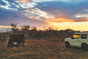 GoGlamping 新作パップテントで荒野に泊まったソロキャンプ 後編