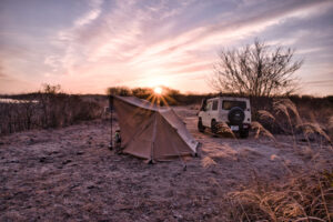 2022年のソロキャンプはじめに中華鍋デビュー