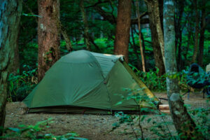 暑い日はひるがの高原キャンプ場の涼しい森でソロキャンプ
