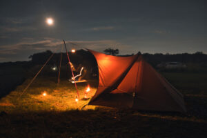 2022年の9月は中秋の名月の下で野営地ソロキャンプ
