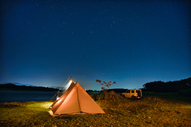 夏の終わりに栗ご飯を作った野営地ソロキャンプ