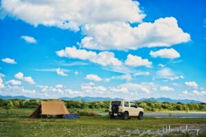 9月の暑い夜をパップテントで乗りきる野営地ソロキャンプ