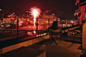 12月の下呂温泉キャンプ場では花火大会が観覧できる