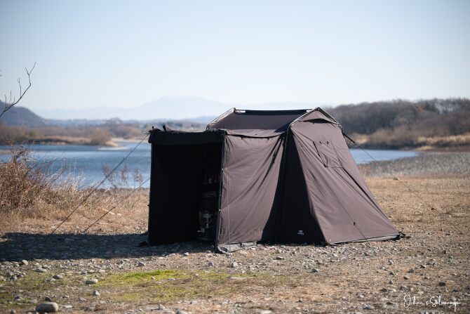 テントが乾いてきた