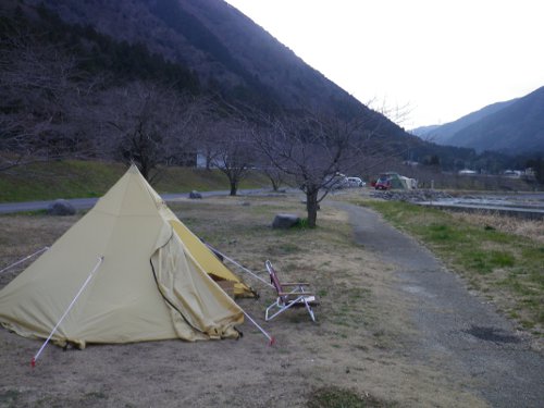 ２月7日粕川オートキャンプ場全景