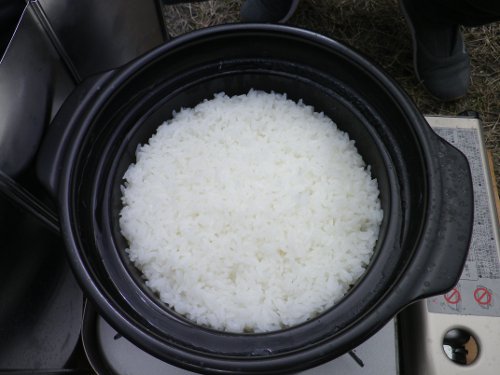 ハリオ おいしさが見える！ フタがガラスのご飯釜 炊けました