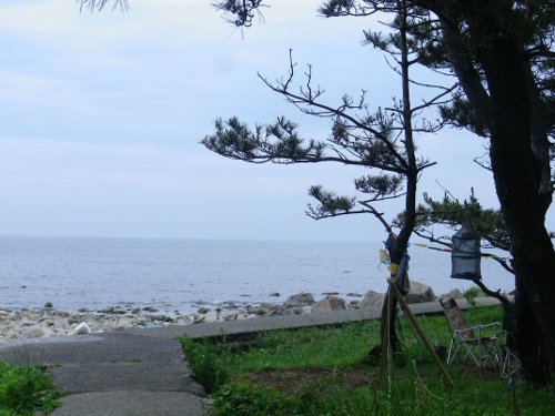鮎川園地キャンプ場02　目の前の海